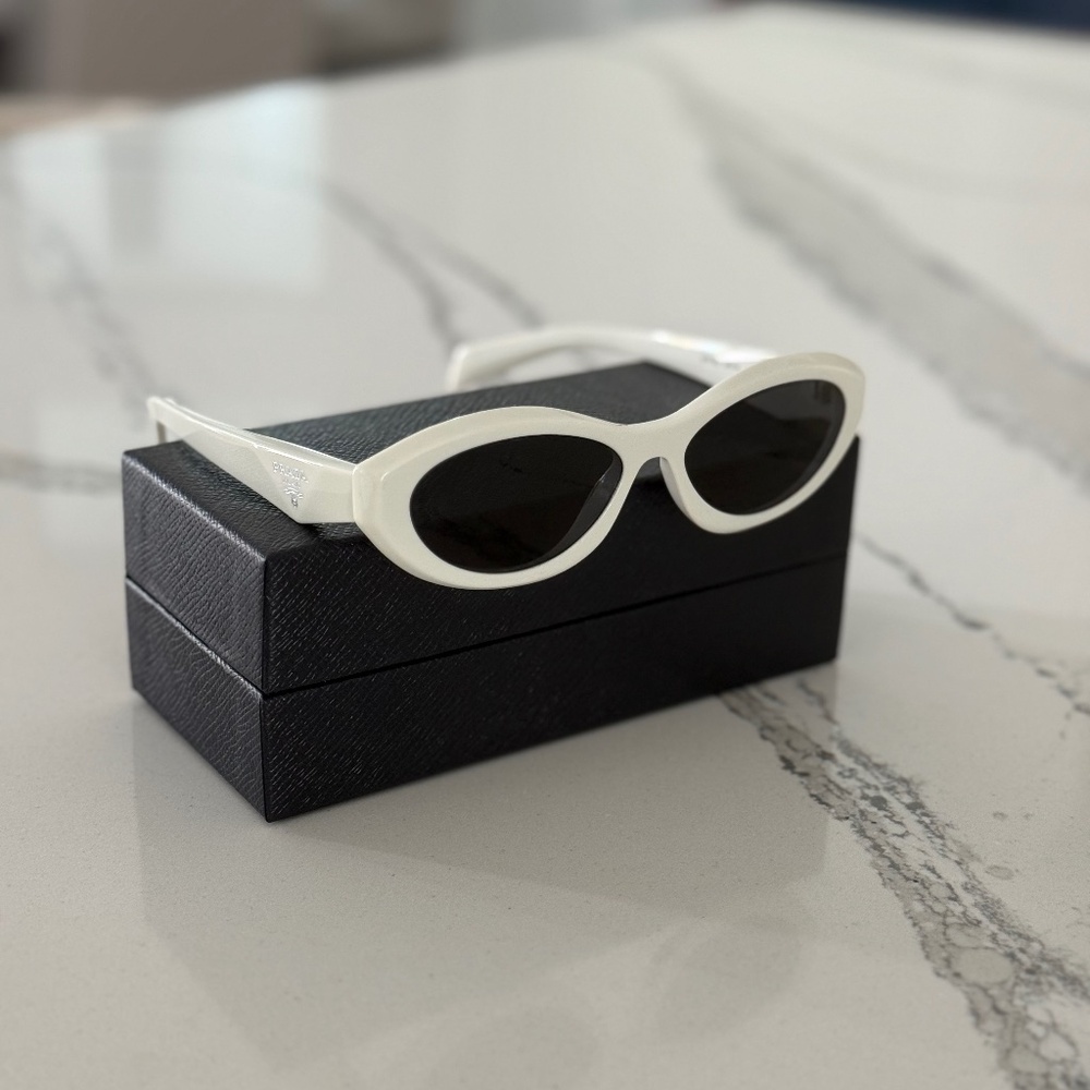 New Prada PR 26ZS White Sunglasses